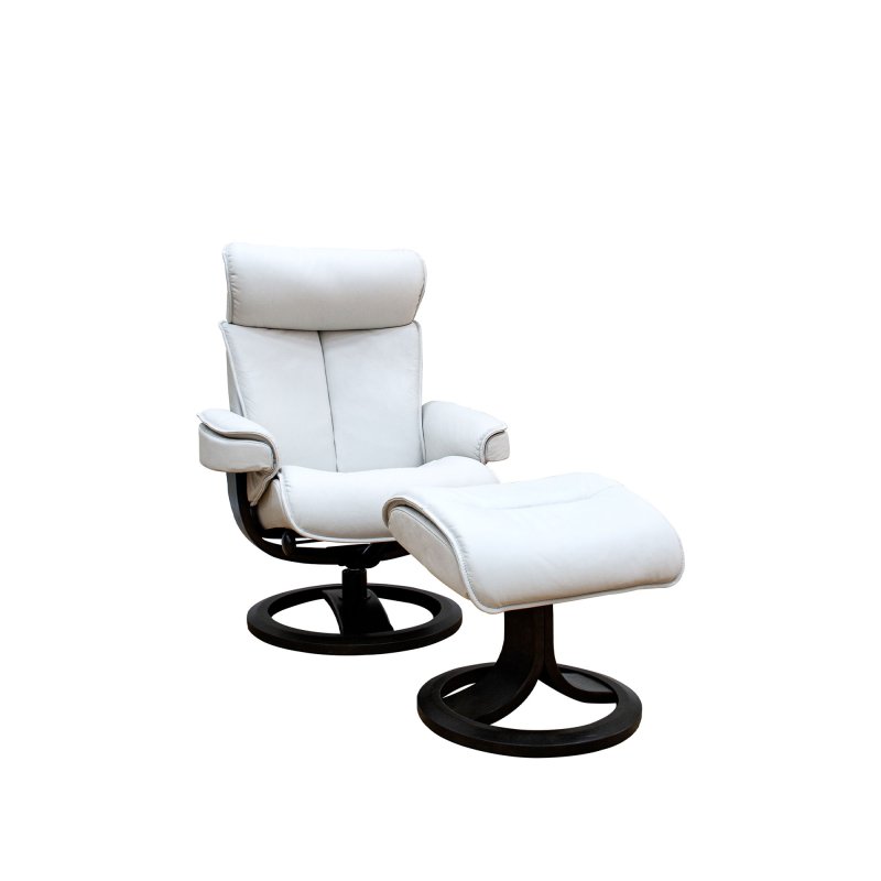 G Plan G Plan Bergen Recliner Chair and Stool in Leather