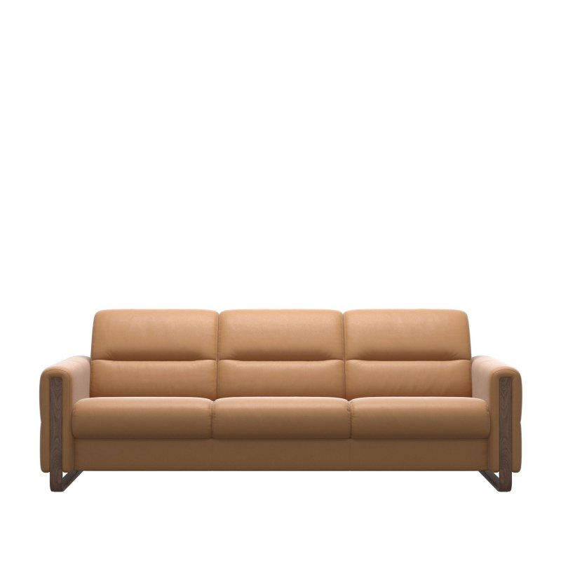 Stressless Stressless Fiona 3 Seater Sofa with Wood Arms in Leather