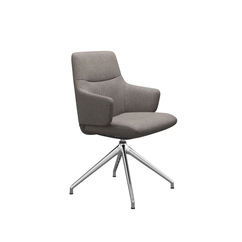 Stressless Stressless Mint Low Back Dining Chair with Arms and D350 Legs in Fabric