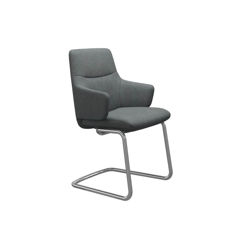 Stressless Stressless Mint Low Back Dining Chair with Arms and D400 Legs in Fabric