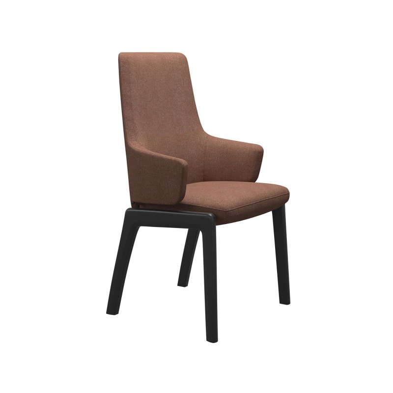 Stressless Stressless Vanilla High Back Dining Chair with Arms and D100 Legs in Fabric