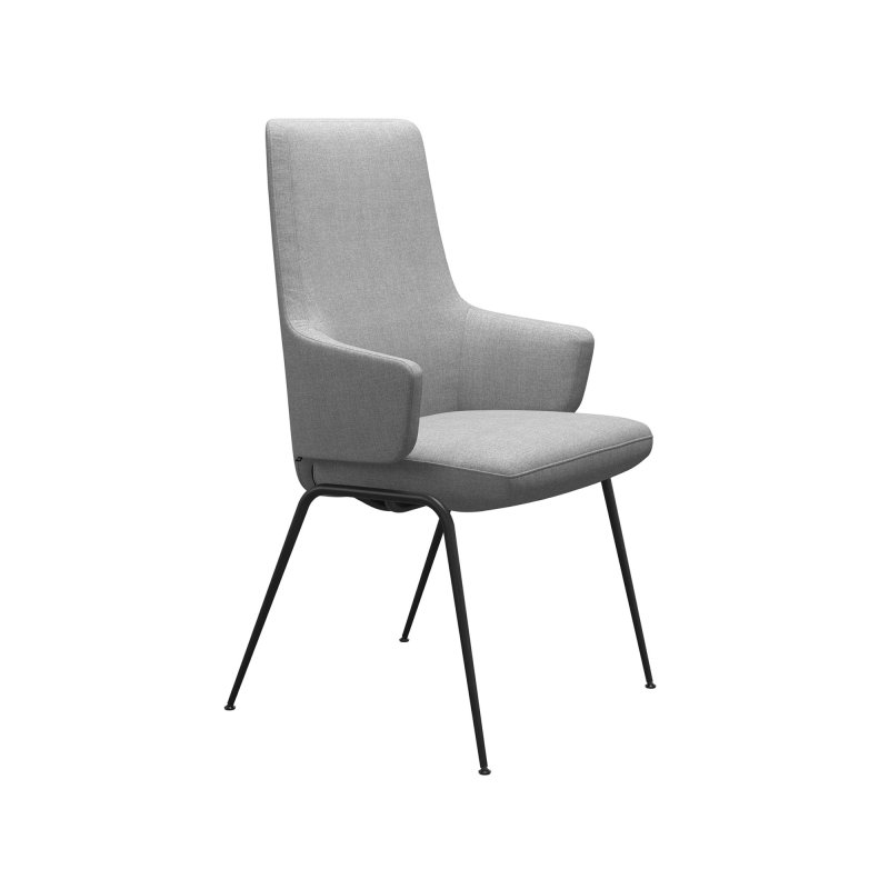Stressless Stressless Vanilla High Back Dining Chair with Arms and D300 Legs in Fabric