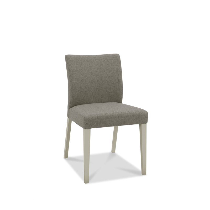 Bentley Designs Bergen Grey Washed Upholstered Chair - Titanium Fabric (Pair)