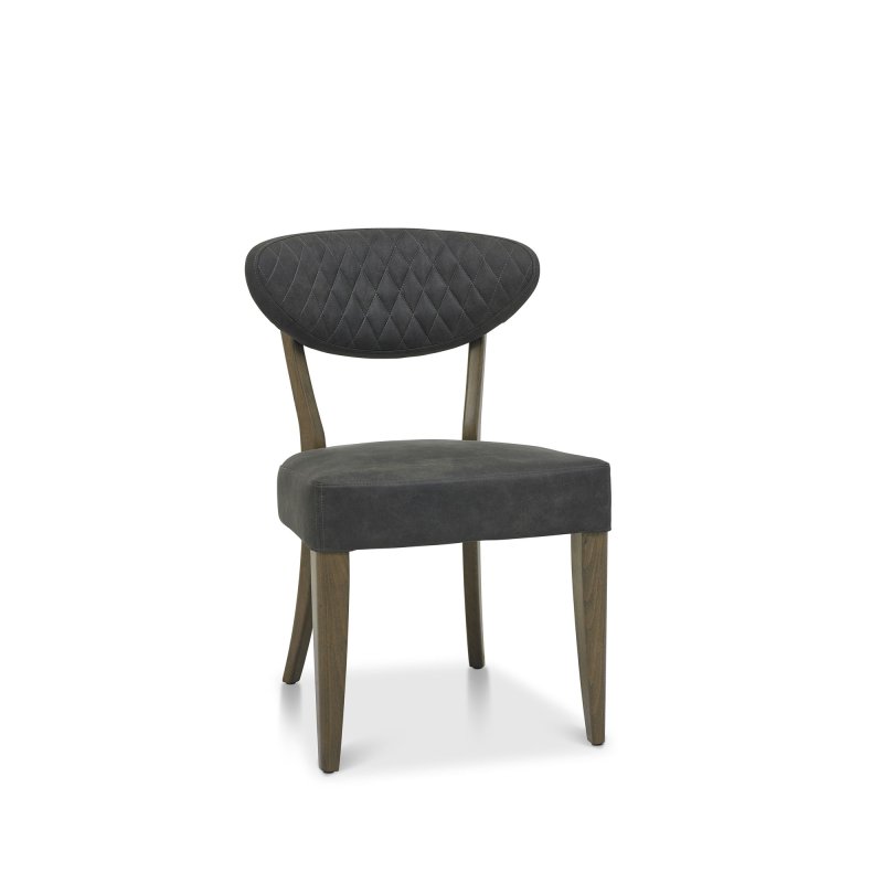 Bentley Designs Ellipse Fumed Oak Upholstered Chair (Pair)