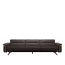 Stressless Stressless Stella 3.5 Seater Sofa with Wood Arms in Leather