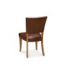 Bentley Designs Belgrave Rustic Oak Upholstered Chair - Faux Leather (Pair)