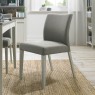 Bentley Designs Bergen Grey Washed Upholstered Chair - Titanium Fabric (Pair)
