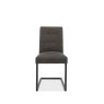 Bentley Designs Indus Upholstered Cantilever Chair - Dark Grey Fabric (Pair)