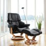 Stressless Stressless Reno Chair in Leather, Classic Base with Footstool