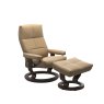 Stressless Stressless David Chair in Leather, Classic Base with Footstool