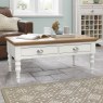 Montreux Washed Oak and Soft Grey Coffee Table - Turned Leg