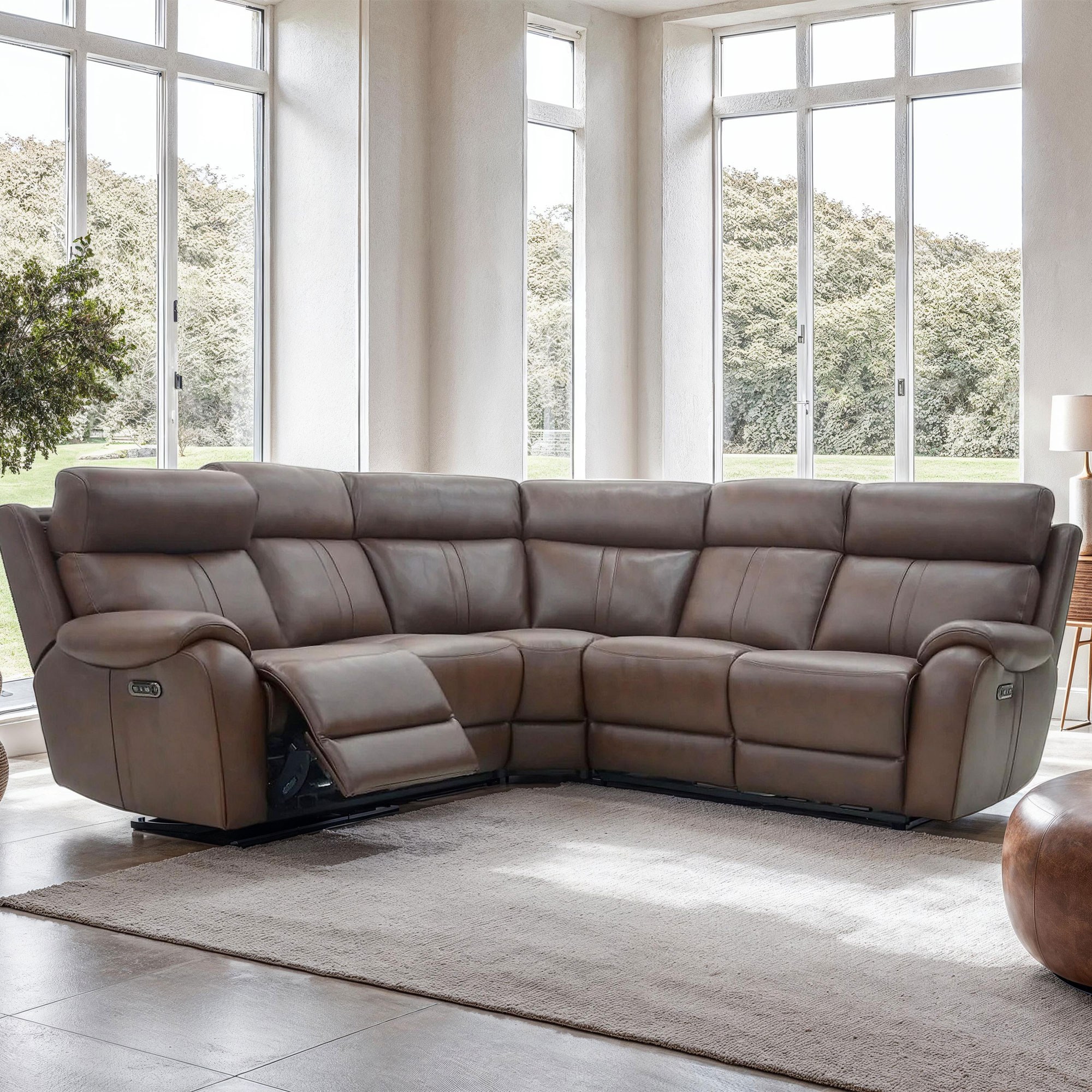 La-Z-Boy Winchester Corner Sofa In Leather - Haskins Furniture