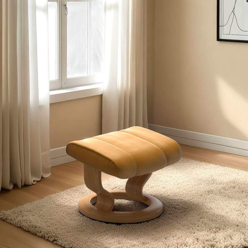 レザー ベージュ EKORNES スツール レザー ベージュ EKORNES スツール ストレスレス (エコーネス) Ekornes 椅子(チェア)・スツール