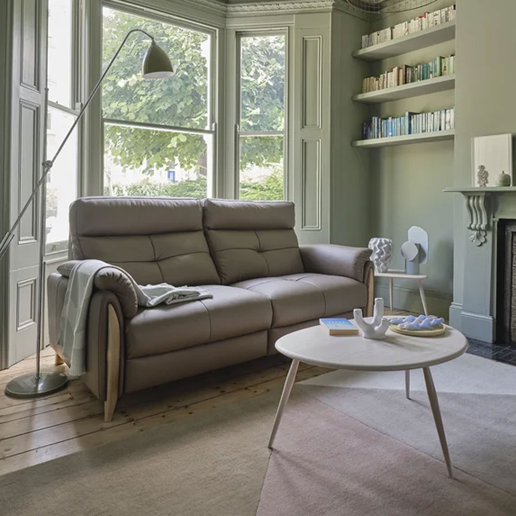 Ercol Mondello Large Sofa in Leather Haskins Furniture