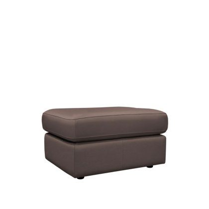 Laurie Storage Footstool In Leather
