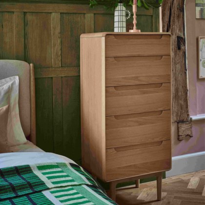 G Plan Winchester 5 Drawer Tall Chest With Mirror