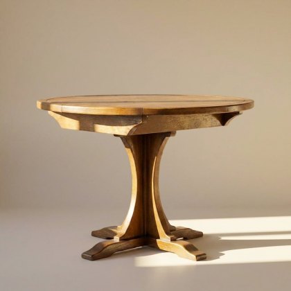 Old Charm Lichfield Round Extending Dining Table