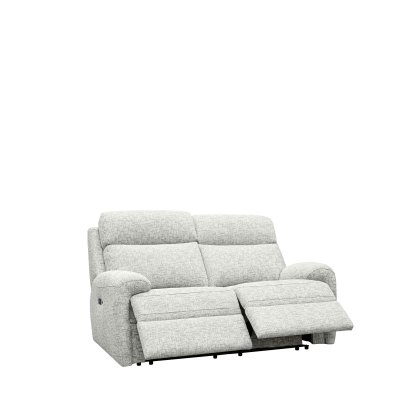 G Plan Hardy 2 Seater Power Recliner Sofa Head Rest and Lumbar In Fabric