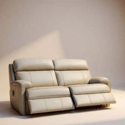 G Plan Hardy 3 Seater Manual Recliner Sofa In Leather