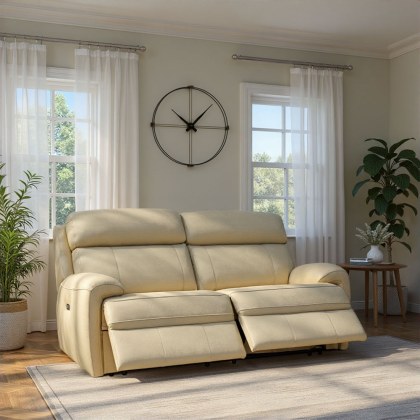 G Plan Hardy 3 Seater Power Recliner Sofa In Leather