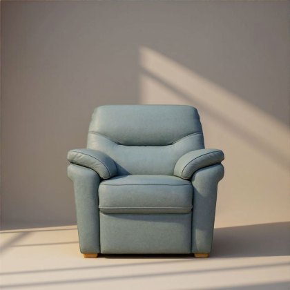 Seattle Chair with Show Wood in Leather