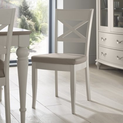 Montreux Soft Grey X Back Chair Grey Leather Pair Montreux Soft Grey X Back Chair Grey Leather Pair