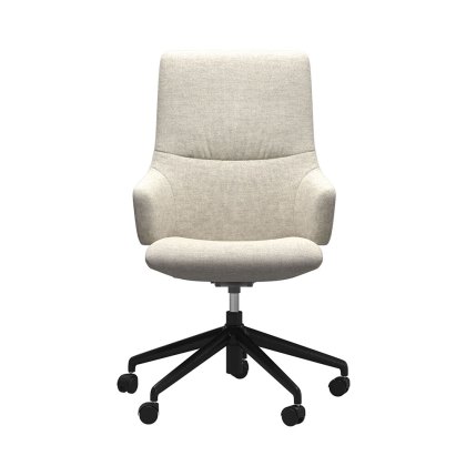 Stressless Mint High Back Home Office Chair With Arms in Fabric