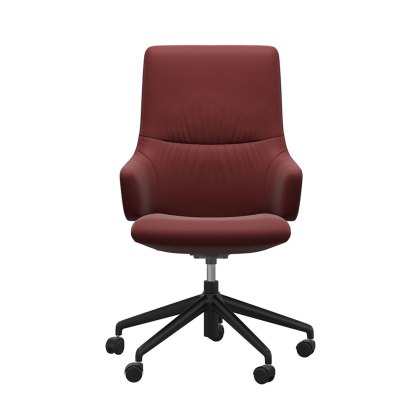 Stressless Mint High Back Home Office Chair With Arms in Leather
