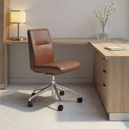Stressless Mint Low Back Home Office Chair in Leather