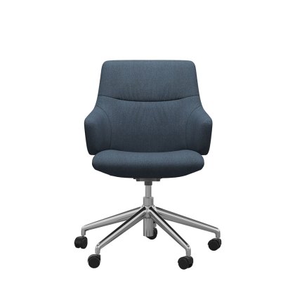 Stressless Mint Low Back Home Office Chair With Arms in Fabric