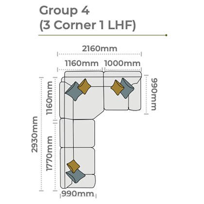 Memphis Corner Group 4 3 Corner 1 LHF Memphis Corner Group 4 3 Corner 1 LHF