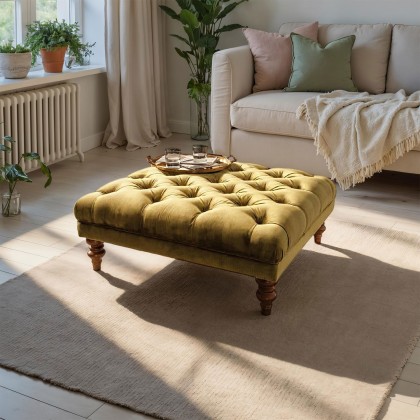 Heavenly Buttoned Stool