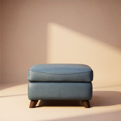 Olivia Footstool In Leather Olivia Footstool In Leather