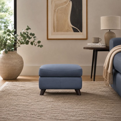 Olivia Footstool In Leather Olivia Footstool In Leather