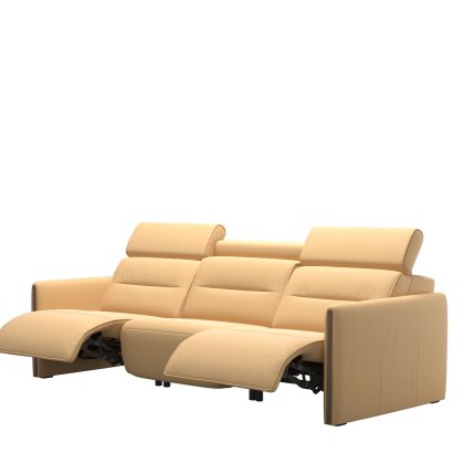 Stressless Emily 3 Seater Power Recliner with Wood Arms in Fabric