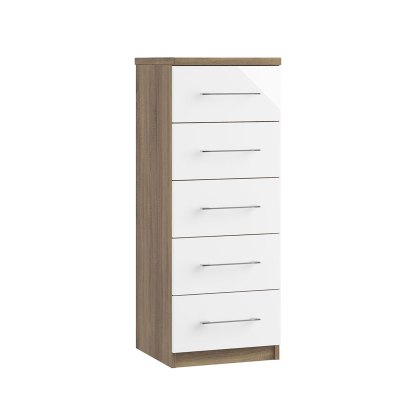 Catania 5 Drawer Narrow Chest