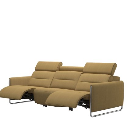 Stressless Emily 3 Seater Power Recliner with Steel Arms in Fabric