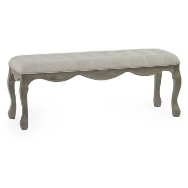 Camilla Oatmeal Linen Upholstered Bench