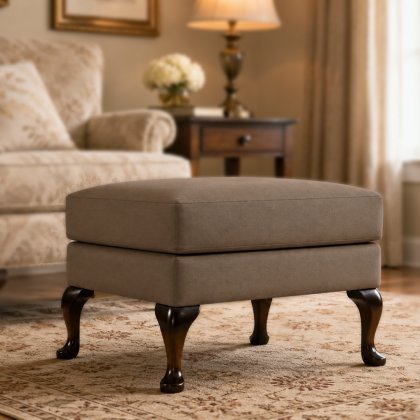 Penshurst Footstool in Leather Penshurst Footstool in Leather