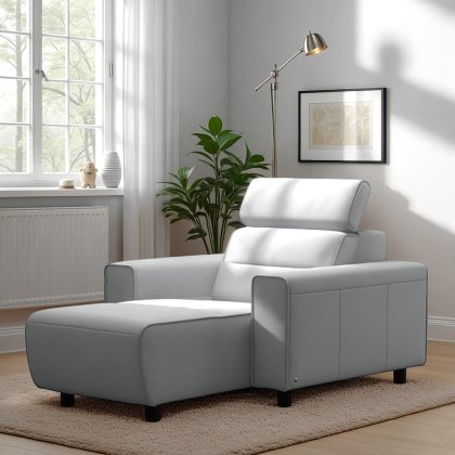 Stressless Emily Medium Longseat with Wide Arms in Leather Stressless Emily Medium Longseat with Wide Arms in Leather