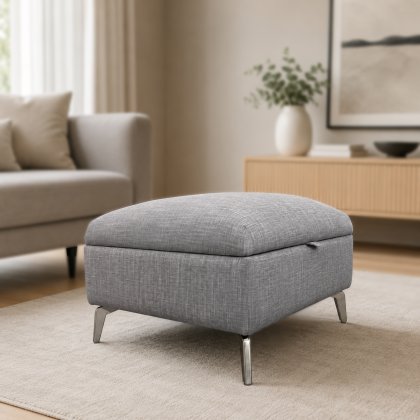 Small Storage Footstool in Fabric