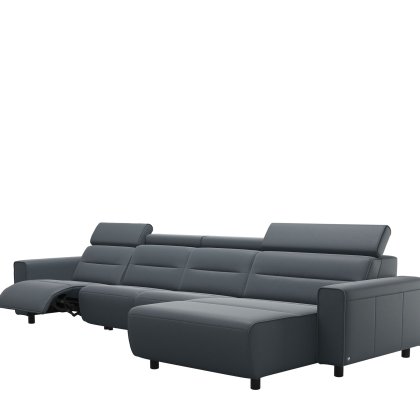 Stressless Emily 3 Seater, Power Left, Medium Longseat Right, with Wide Arms in Leather