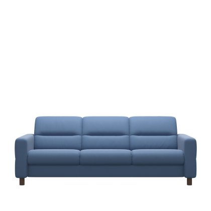 Stressless Fiona 3 Seater Sofa with Upholstered Arms in Leather