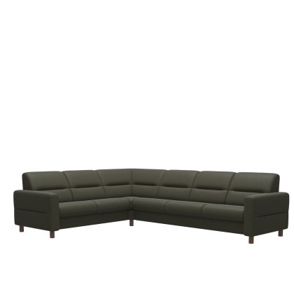 Stressless Fiona Corner Group, 2 Seats LHF, 3 Seats RHF, with Upholstered Arms in Leather Stressless Fiona Corner Group, 2 Seats LHF, 3 Seats RHF, with Upholstered Arms in Leather