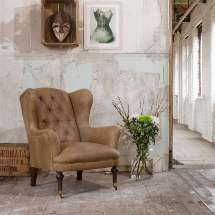 Ellington Wing Chair in Leather Ellington Wing Chair in Leather