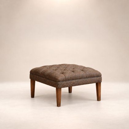 Mackenzie Buttoned Stool In Fabric Mackenzie Buttoned Stool In Fabric