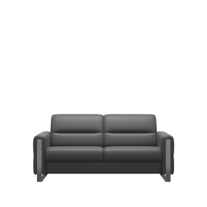 Stressless Fiona 2.5 Seater Sofa with Steel Arms in Leather Stressless Fiona 2.5 Seater Sofa with Steel Arms in Leather