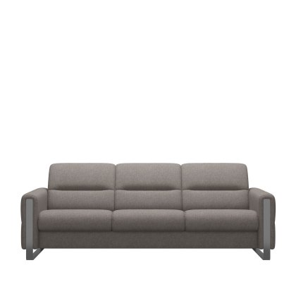 Stressless Fiona 3 Seater Sofa with Steel Arms in Fabric Stressless Fiona 3 Seater Sofa with Steel Arms in Fabric
