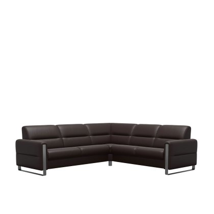 Stressless Fiona Corner Group, 2.5 Seats LHF, 2 Seats RHF, with Steel Arms in Leather Stressless Fiona Corner Group, 2.5 Seats LHF, 2 Seats RHF, with Steel Arms in Leather