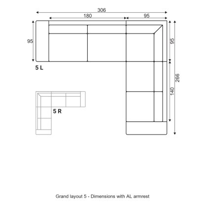 Grafu Grand Modular Sofa - Layout 5 Grafu Grand Modular Sofa - Layout 5